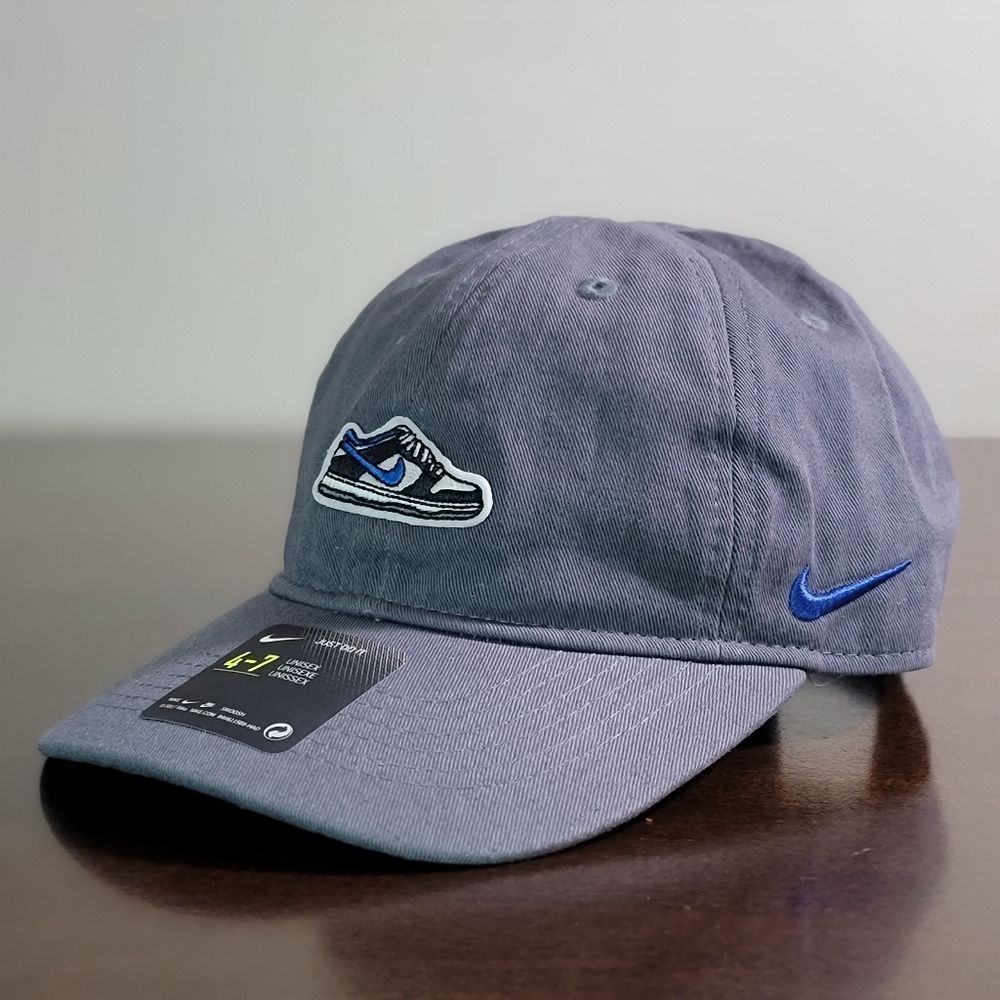 Nike Dunk Low Panda Staple Pigeon Dad Hat Cap Grey Black White Blue Cotton New - Picture 8 of 8
